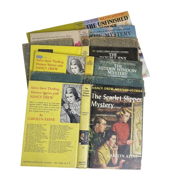 8 Vintage Book Hard Covers Only Junk Journal Mixed Media Supply Mystery Theme u - Picture 1 of 11